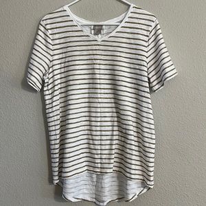 Chico’s Striped T-Shirt / Size 1 (Medium)
